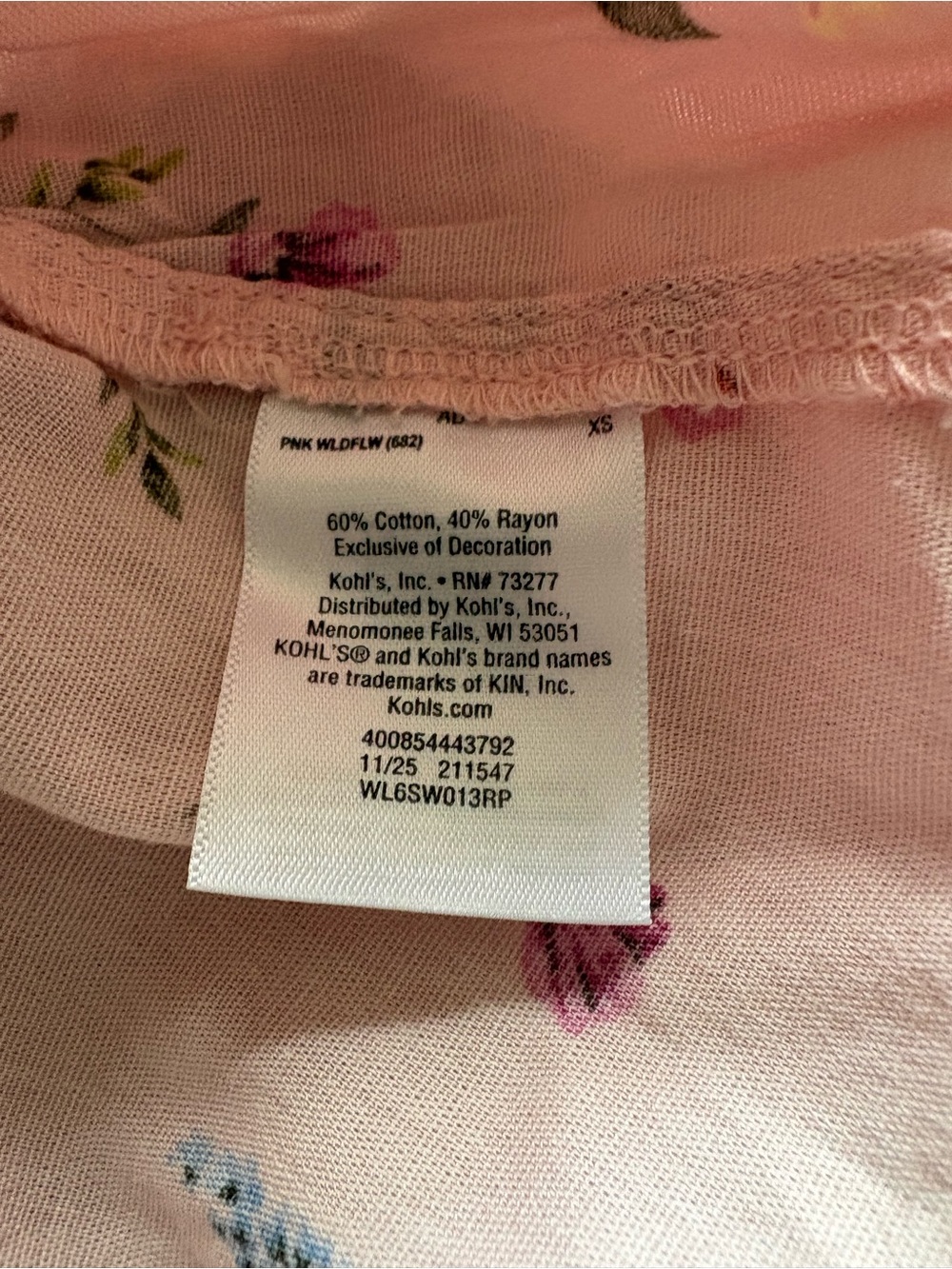 LC Lauren Conrad Blush Pink Floral Ruffle V-Neck Blouse - Picture 5 of 5